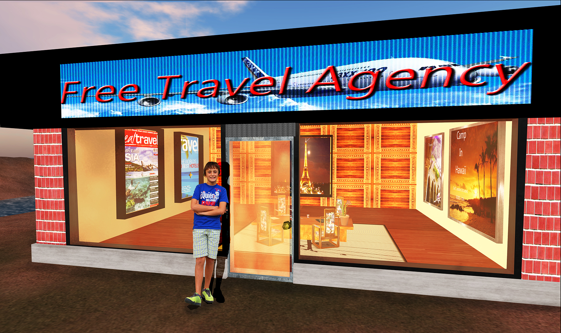 Simone's Free Travel Agency Building